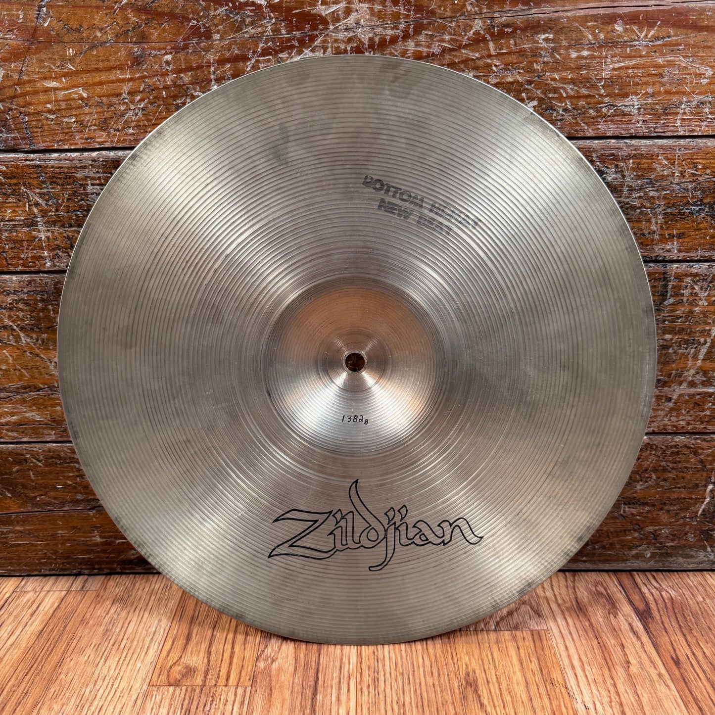 14" Zildjian A 1977-82 New Beat Bottom Hi-Hat Single Cymbal 1382g