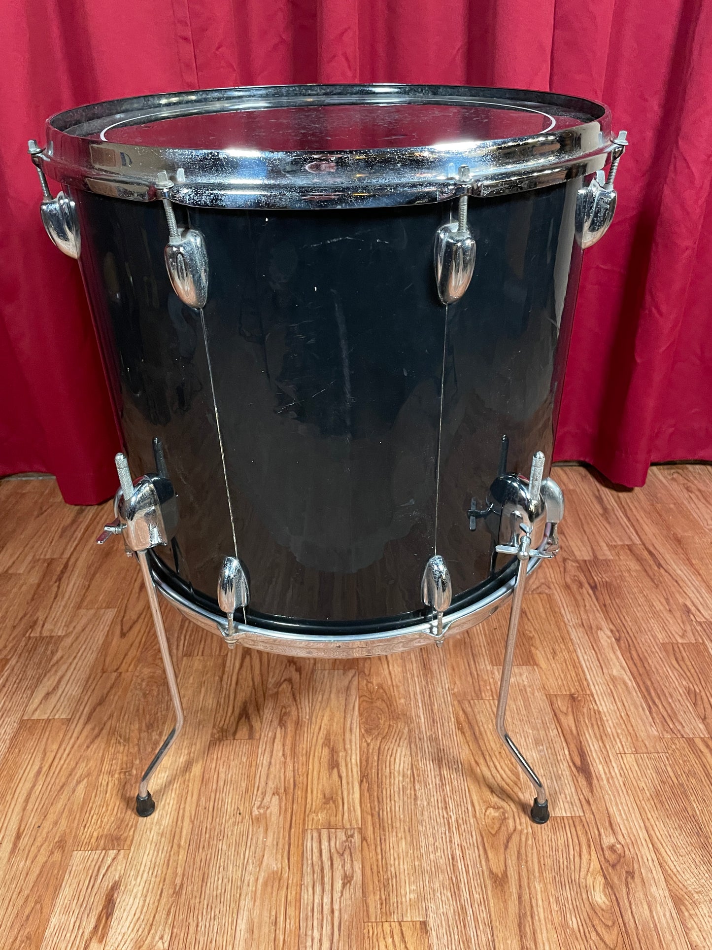 1970s Slingerland 16x18 Floor Tom Drum Black