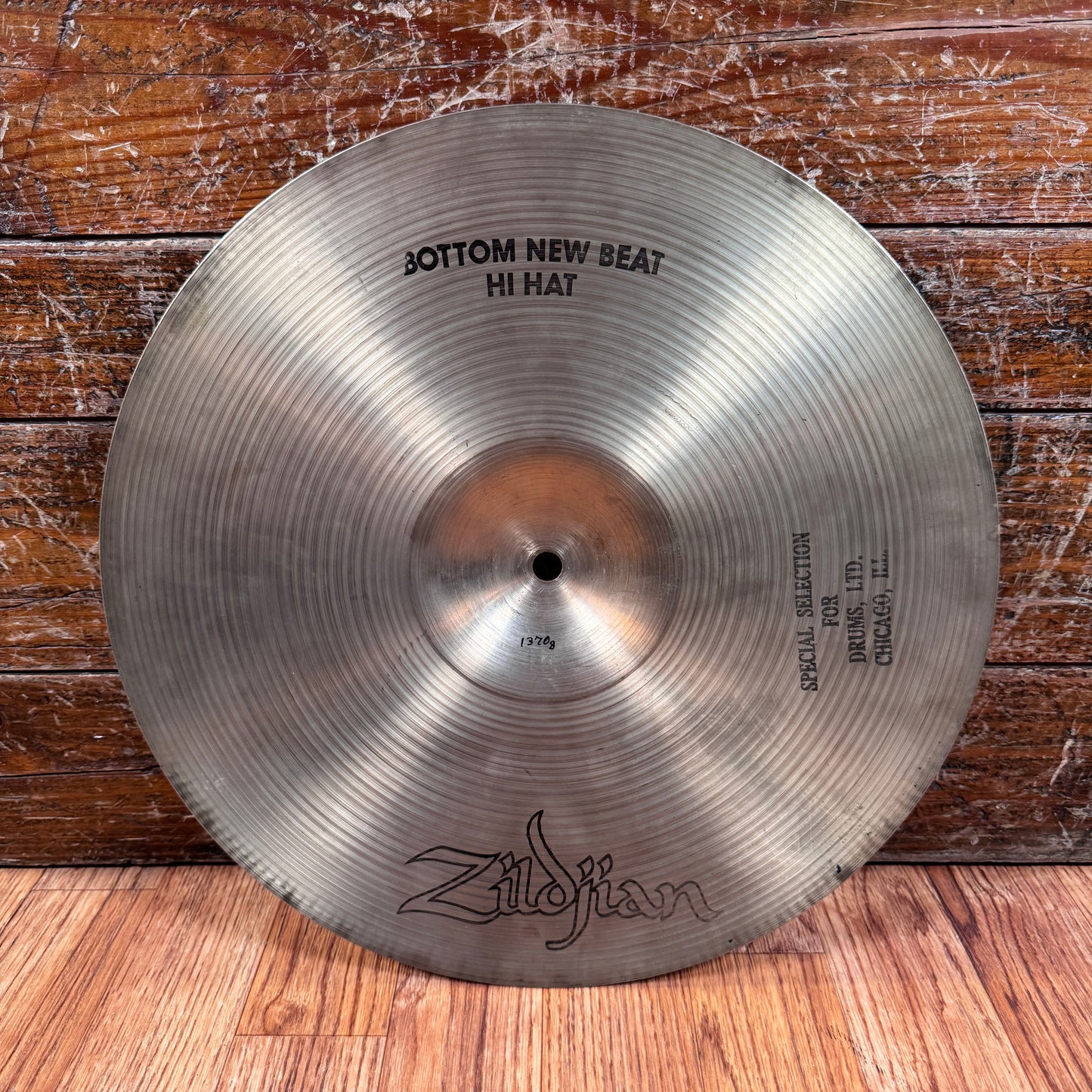 14" Zildjian A 1977-82 New Beat Bottom Hi-Hat Single Cymbal 1370g