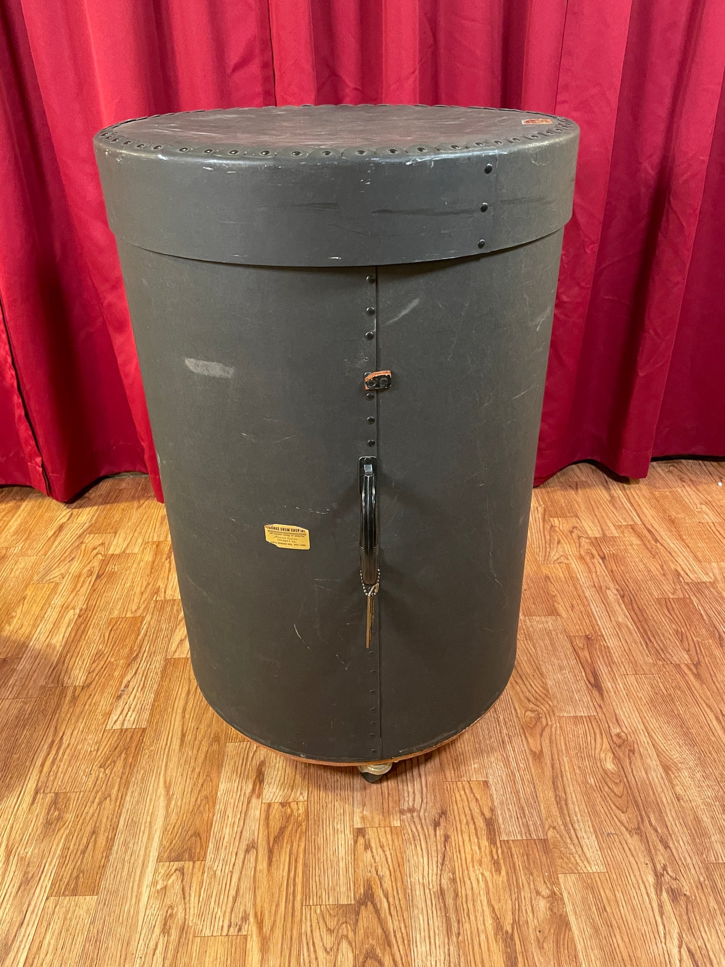 1960s Slingerland 24x14 No. 291 Two Headed Cocktail Drum Set Silver Sparkle