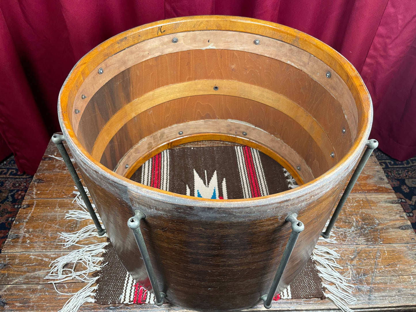 1920s Ludwig 12x16 Separate Tension Street Snare Drum Project No. 222 Field Parade