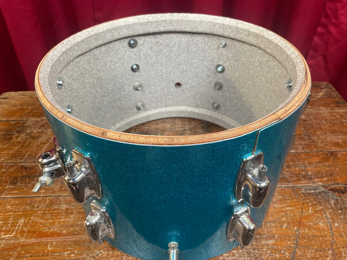 1970s Ludwig Standard 8x12 Tom Drum Single Blue Mist