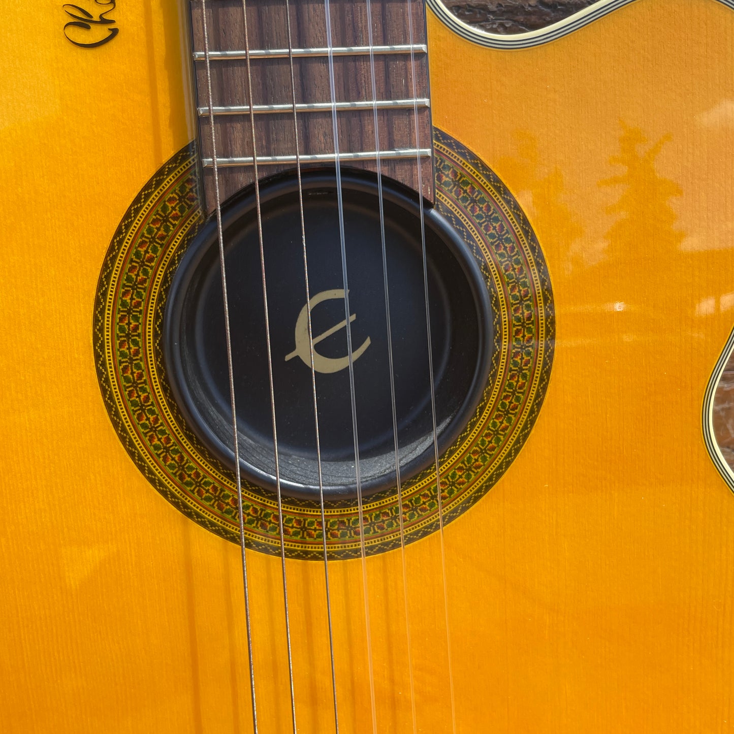 Epiphone Chet Atkins CEC Electric Classical Guitar Natural w/ OHSC