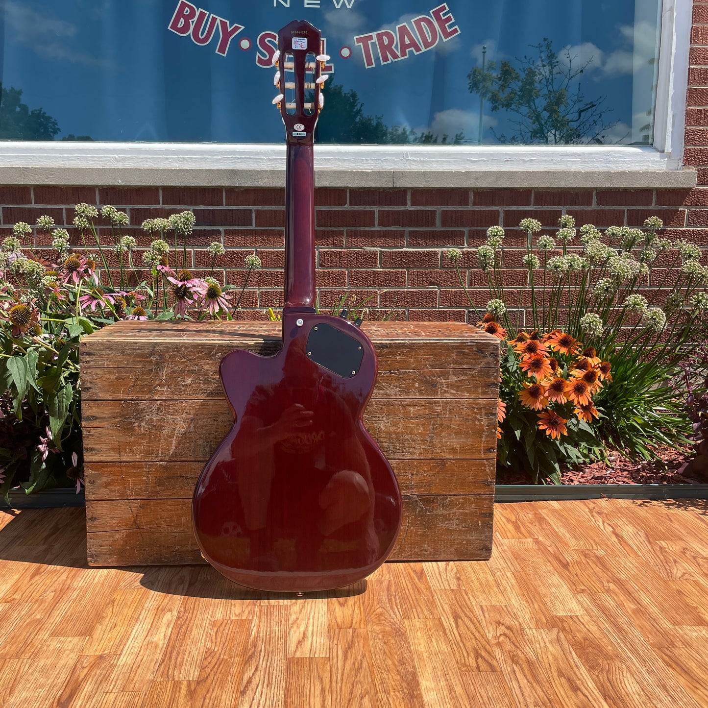 Epiphone Chet Atkins CEC Electric Classical Guitar Natural w/ OHSC