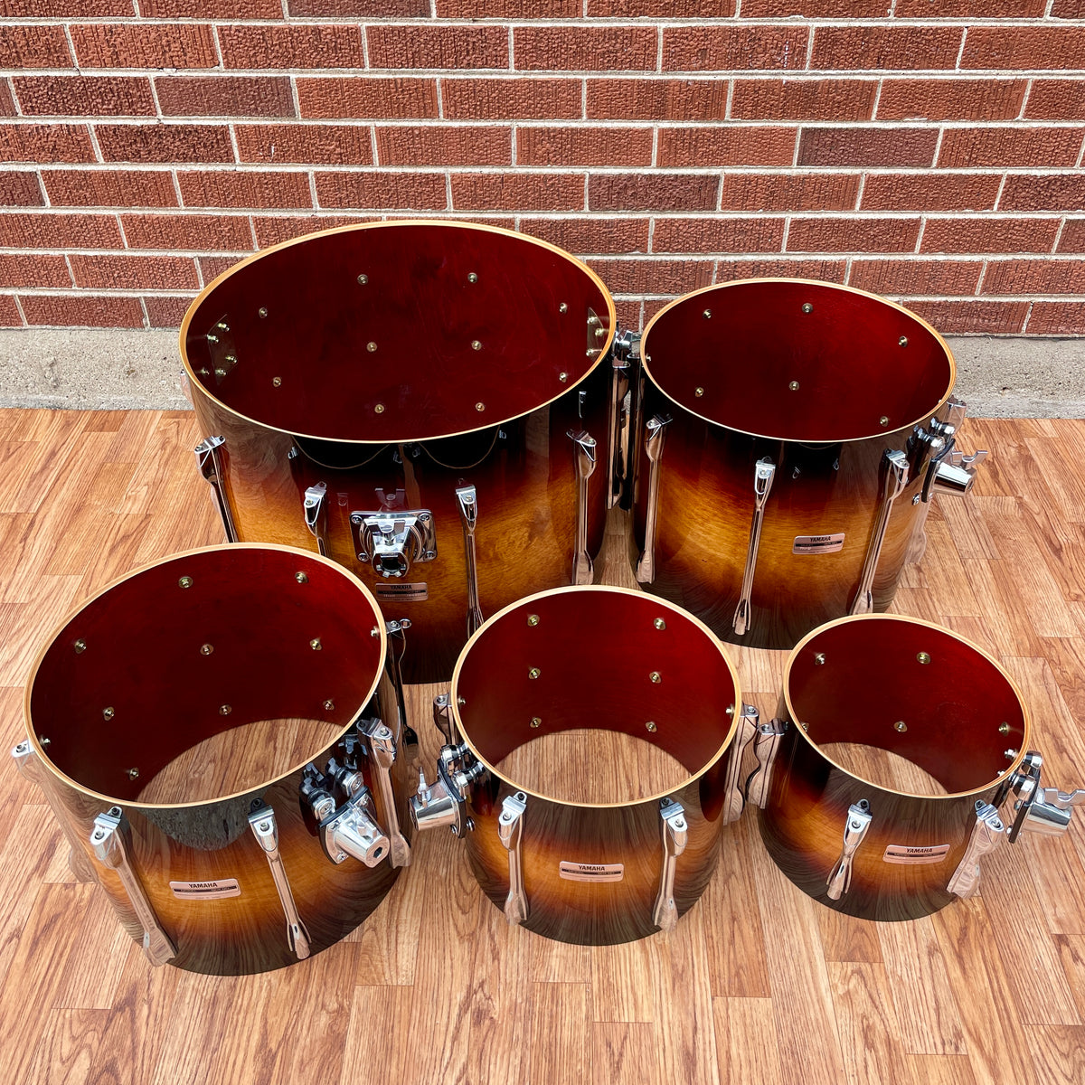 1994 Yamaha MIJ Recording Custom 5pc Birch Drum Set Antique Burst 22/10/12/14/16