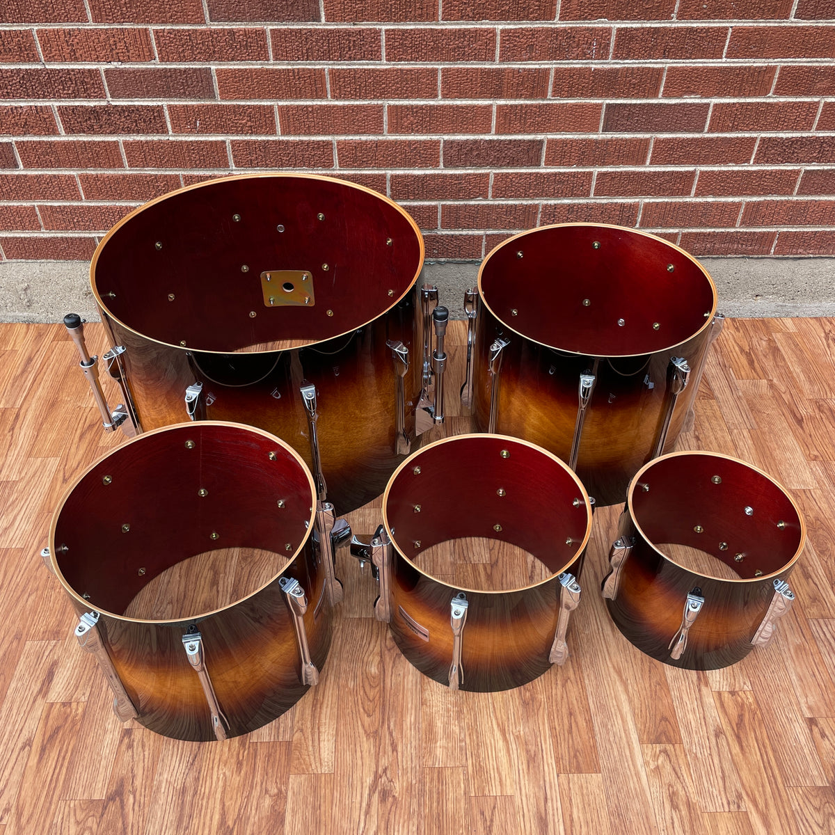 1994 Yamaha MIJ Recording Custom 5pc Birch Drum Set Antique Burst 22/10/12/14/16
