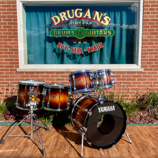 1994 Yamaha MIJ Recording Custom 5pc Birch Drum Set Antique Burst 22/10/12/14/16