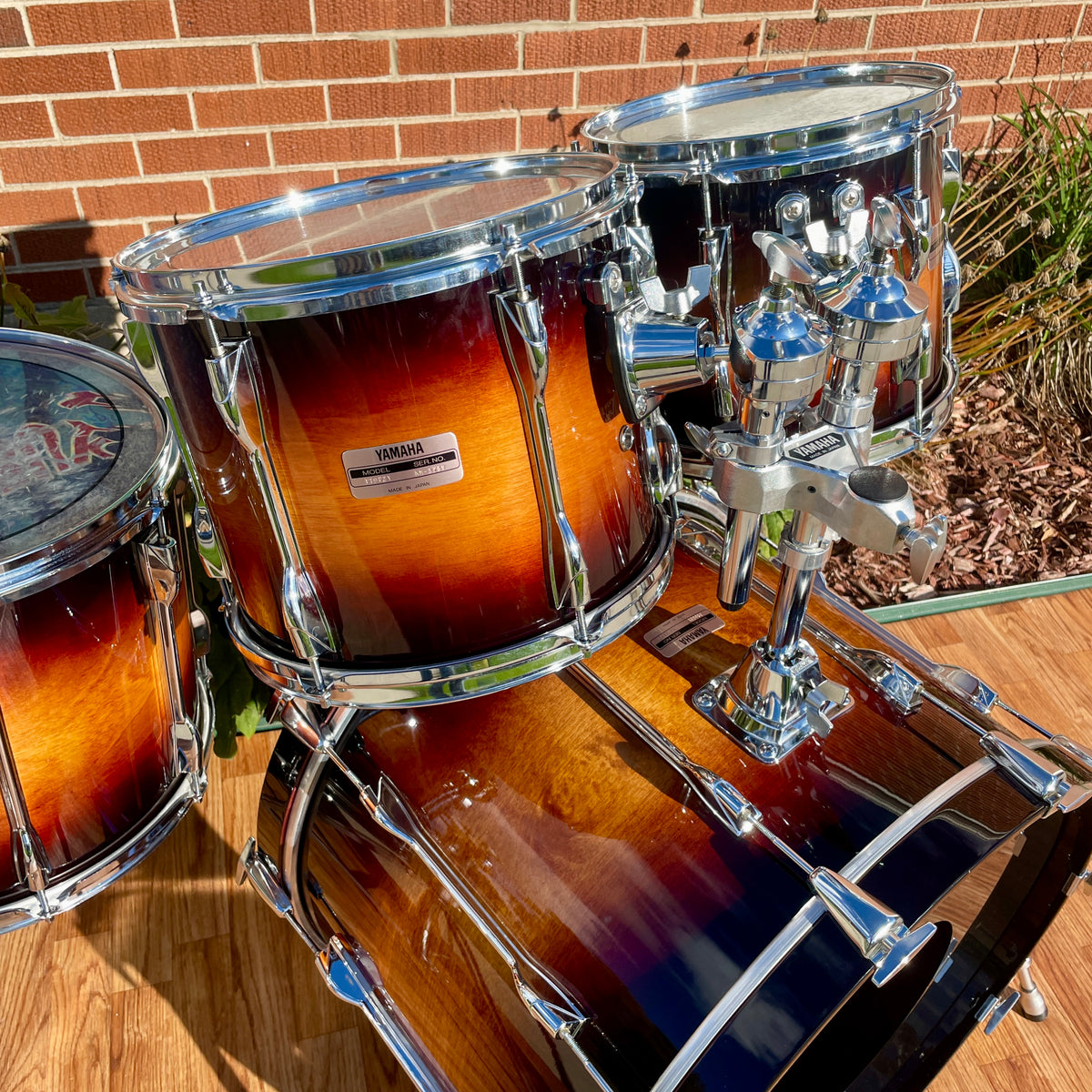 1994 Yamaha MIJ Recording Custom 5pc Birch Drum Set Antique Burst 22/10/12/14/16