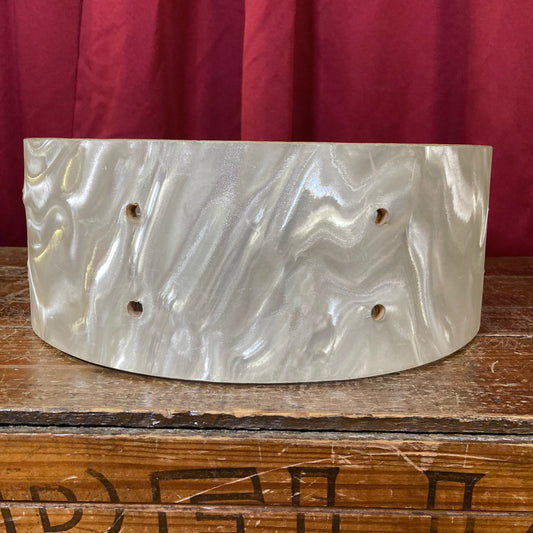 1960s Gretsch 5x14 Round Badge Snare Drum Shell White Satin Flame