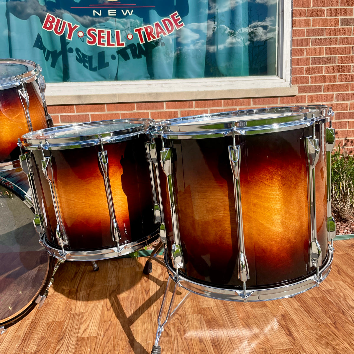 1994 Yamaha MIJ Recording Custom 5pc Birch Drum Set Antique Burst 22/10/12/14/16