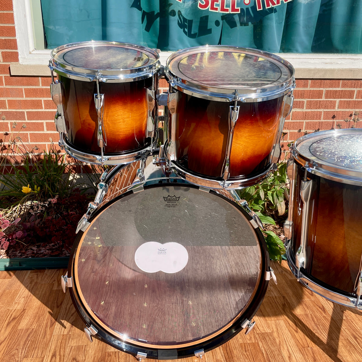 1994 Yamaha MIJ Recording Custom 5pc Birch Drum Set Antique Burst 22/10/12/14/16