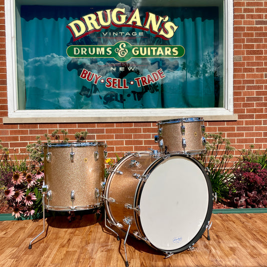 1966 Ludwig Super Classic Drum Set Champagne Sparkle 22/13/16