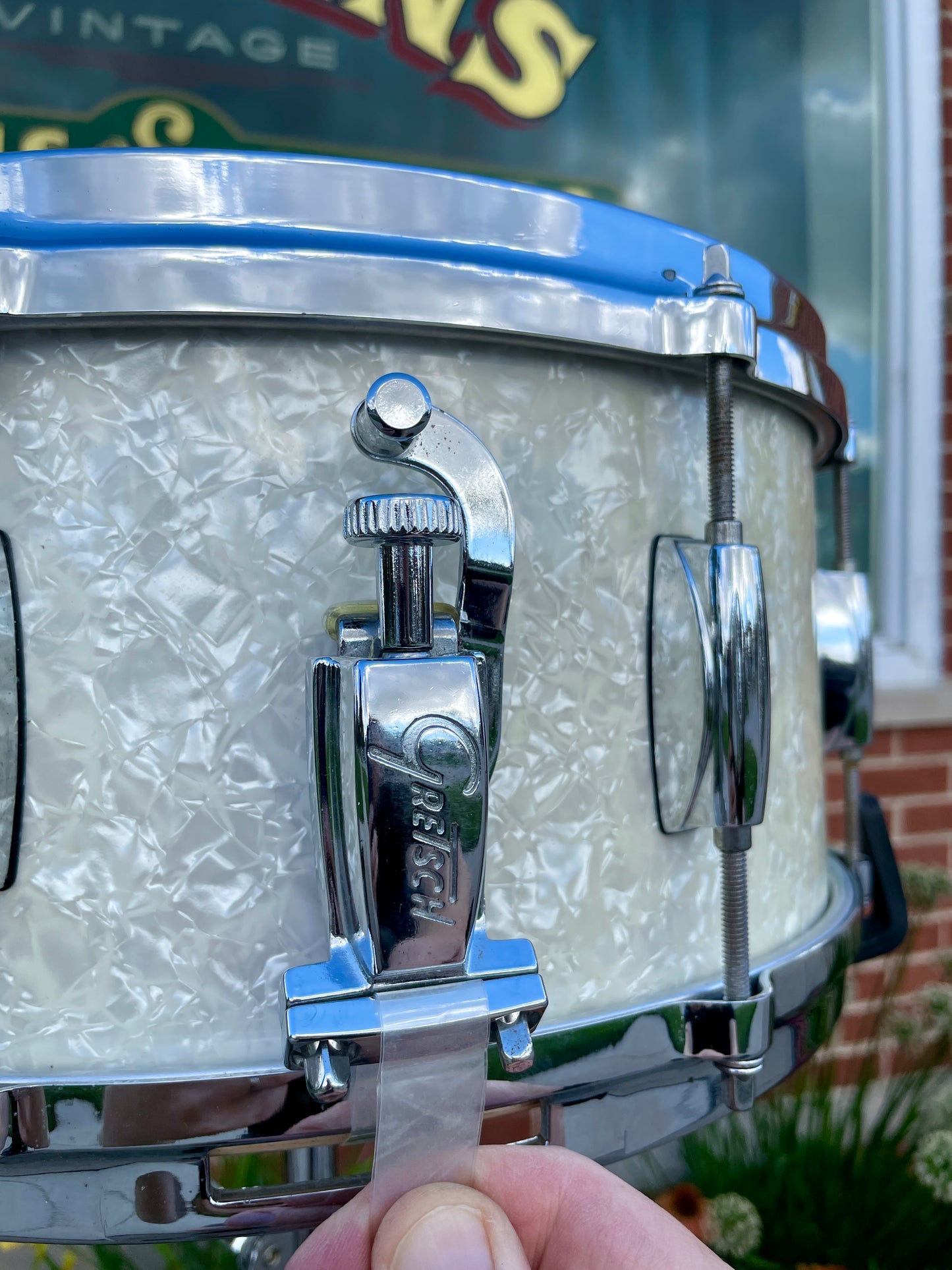 Gretsch Catalina Club 6.5x14 Snare Drum White Marine Pearl w/ Die Cast Hoops