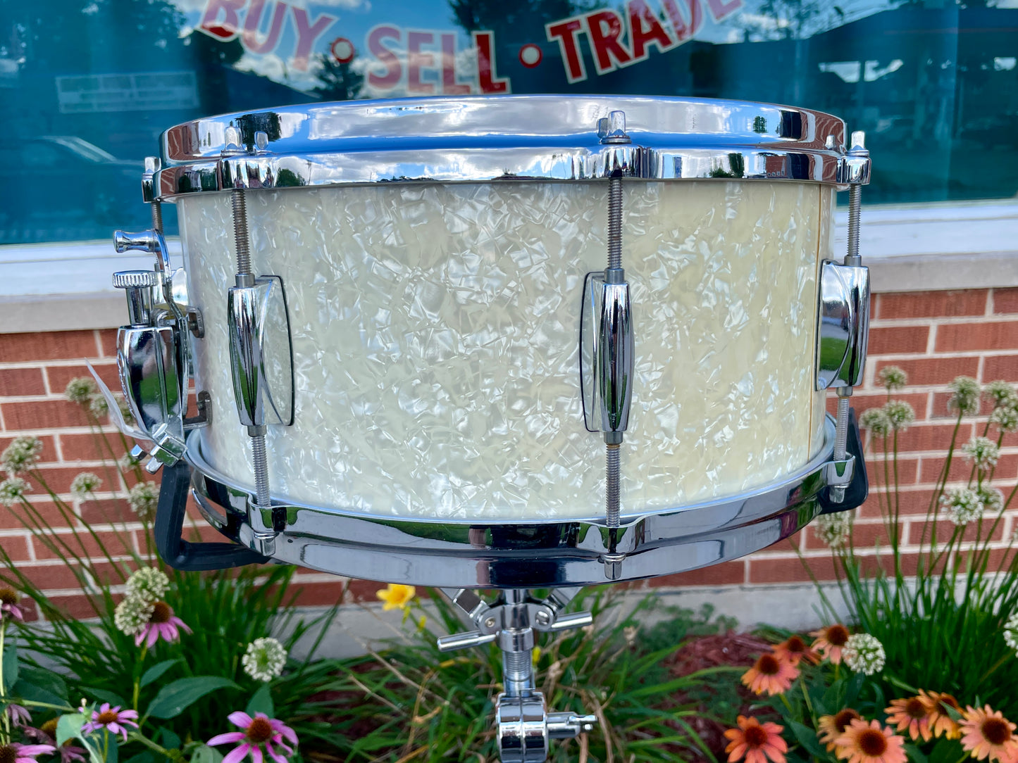 Gretsch Catalina Club 6.5x14 Snare Drum White Marine Pearl w/ Die Cast Hoops