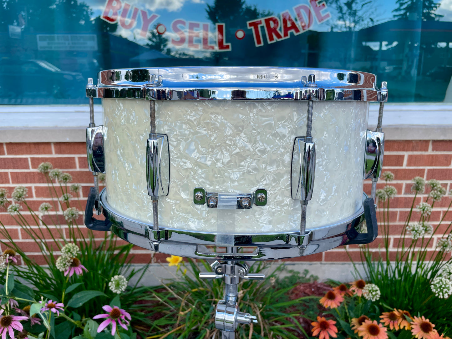 Gretsch Catalina Club 6.5x14 Snare Drum White Marine Pearl w/ Die Cast Hoops
