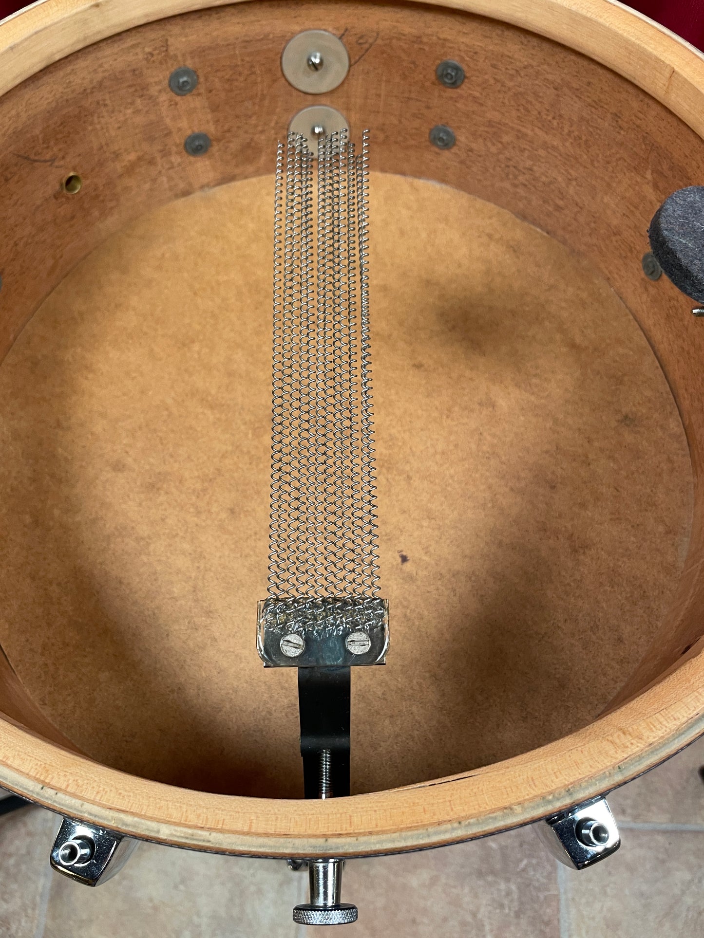 1960s Ludwig 24x16 No. 1109PC Miami Beach Stand-Up Set Blue Sparkle Pre-Serial Cocktail Drum