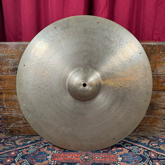 22" Zildjian A 1950s Block / Large Stamp Sizzle Ride Cymbal w/ 8 Rivet Holes 2832g *Video Demo*