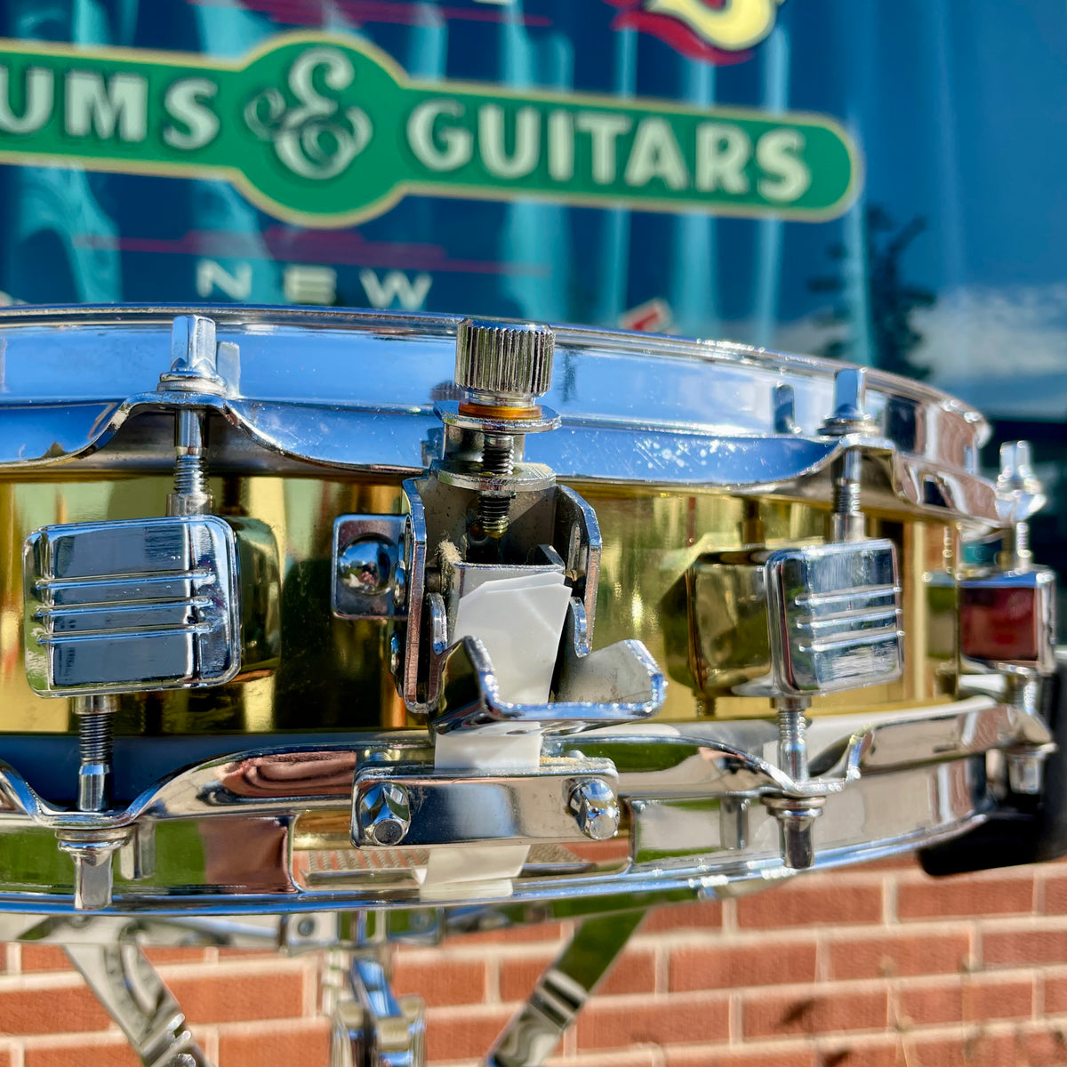 1990s Tama 3.5x14 Brass Piccolo Snare Drum PM343 MIJ