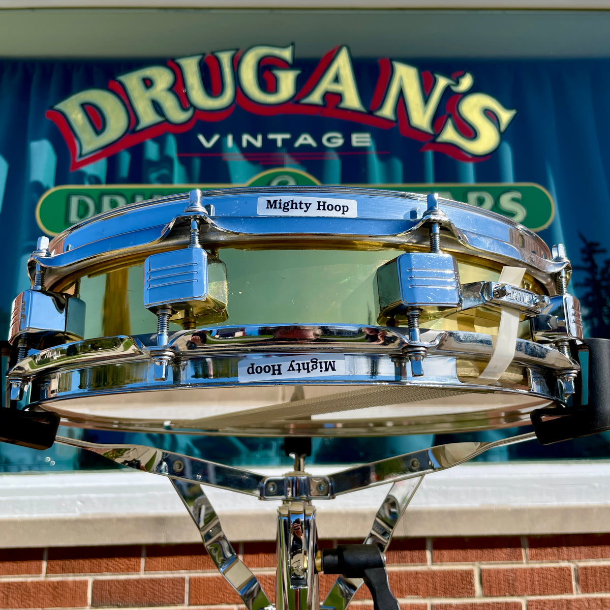 1990s Tama 3.5x14 Brass Piccolo Snare Drum PM343 MIJ