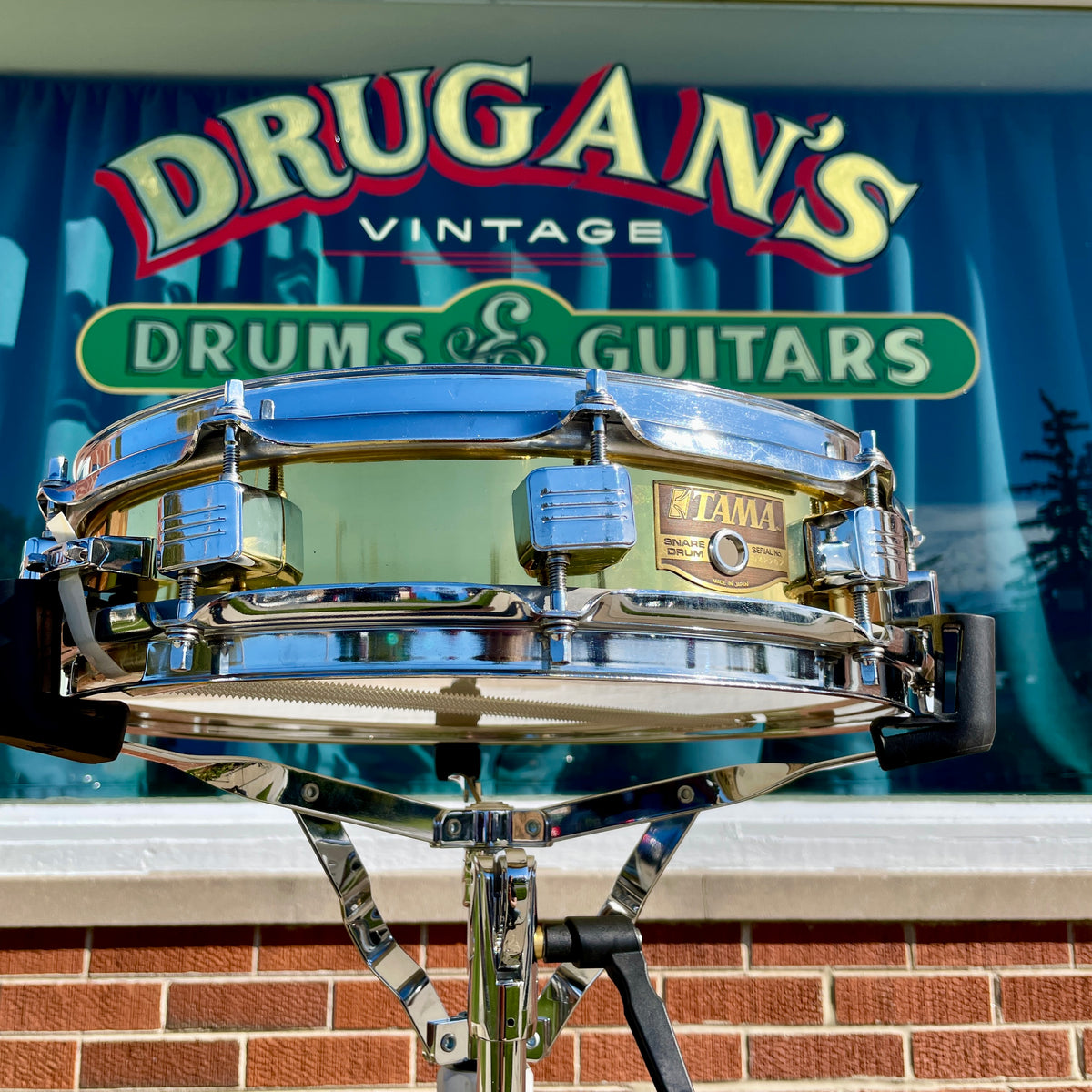 1990s Tama 3.5x14 Brass Piccolo Snare Drum PM343 MIJ