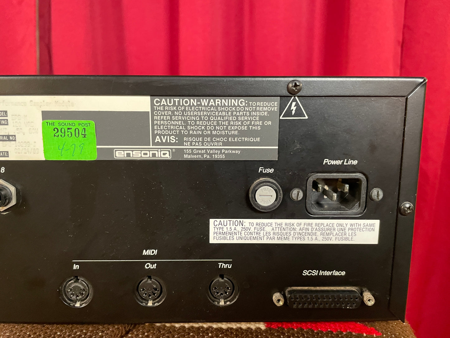 Ensoniq EPS-M Sampler Module Sample Rack