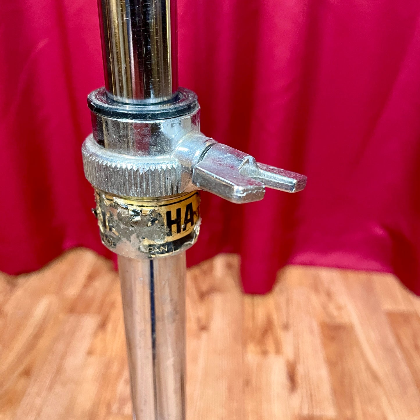 1970s Yamaha CS-702 Single Braced Boom Cymbal Stand Gold Label MIJ #2