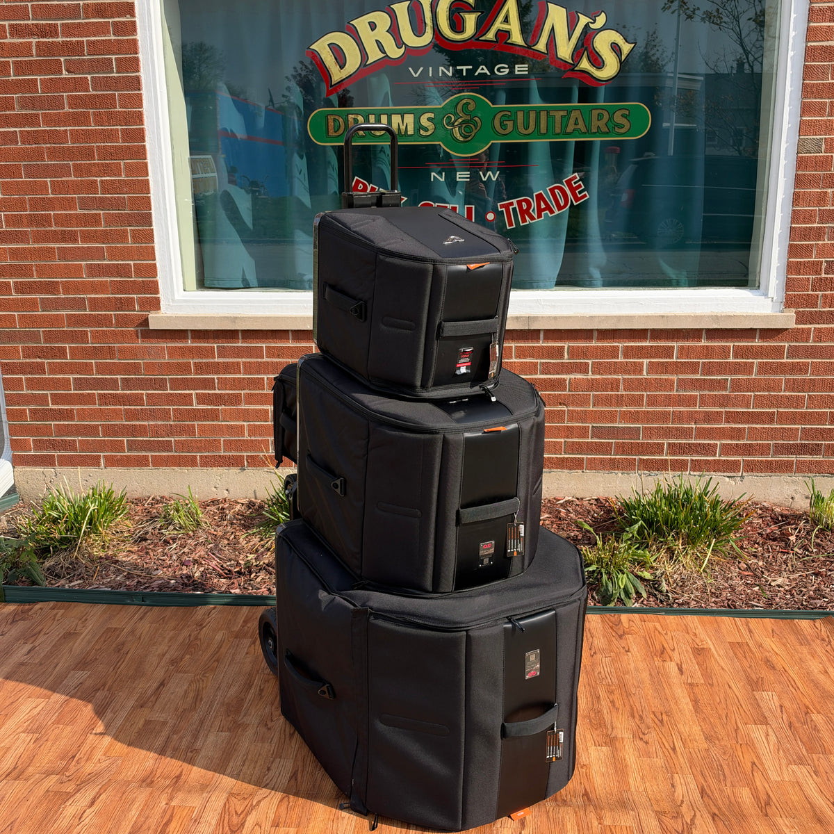 Gruv Gear VELOC Drum Case Set 8x10 10x12 14x16 18x22 w/ Transport Dolly
