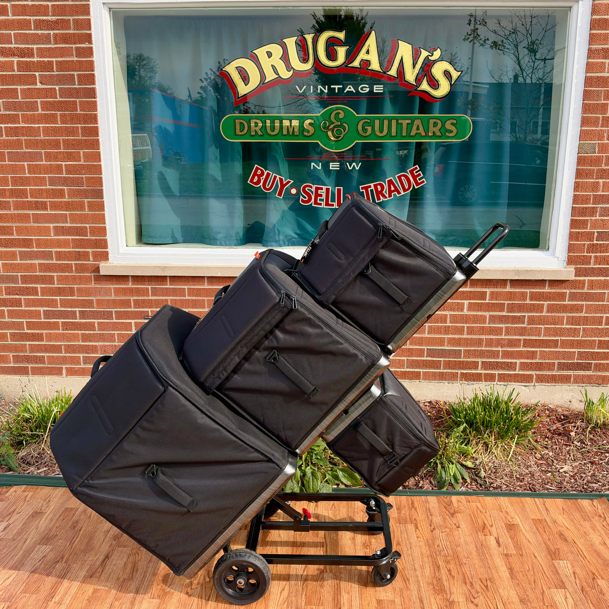 Gruv Gear VELOC Drum Case Set 8x10 10x12 14x16 18x22 w/ Transport Dolly