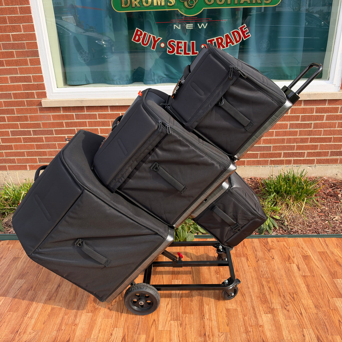 Gruv Gear VELOC Drum Case Set 8x10 10x12 14x16 18x22 w/ Transport Dolly