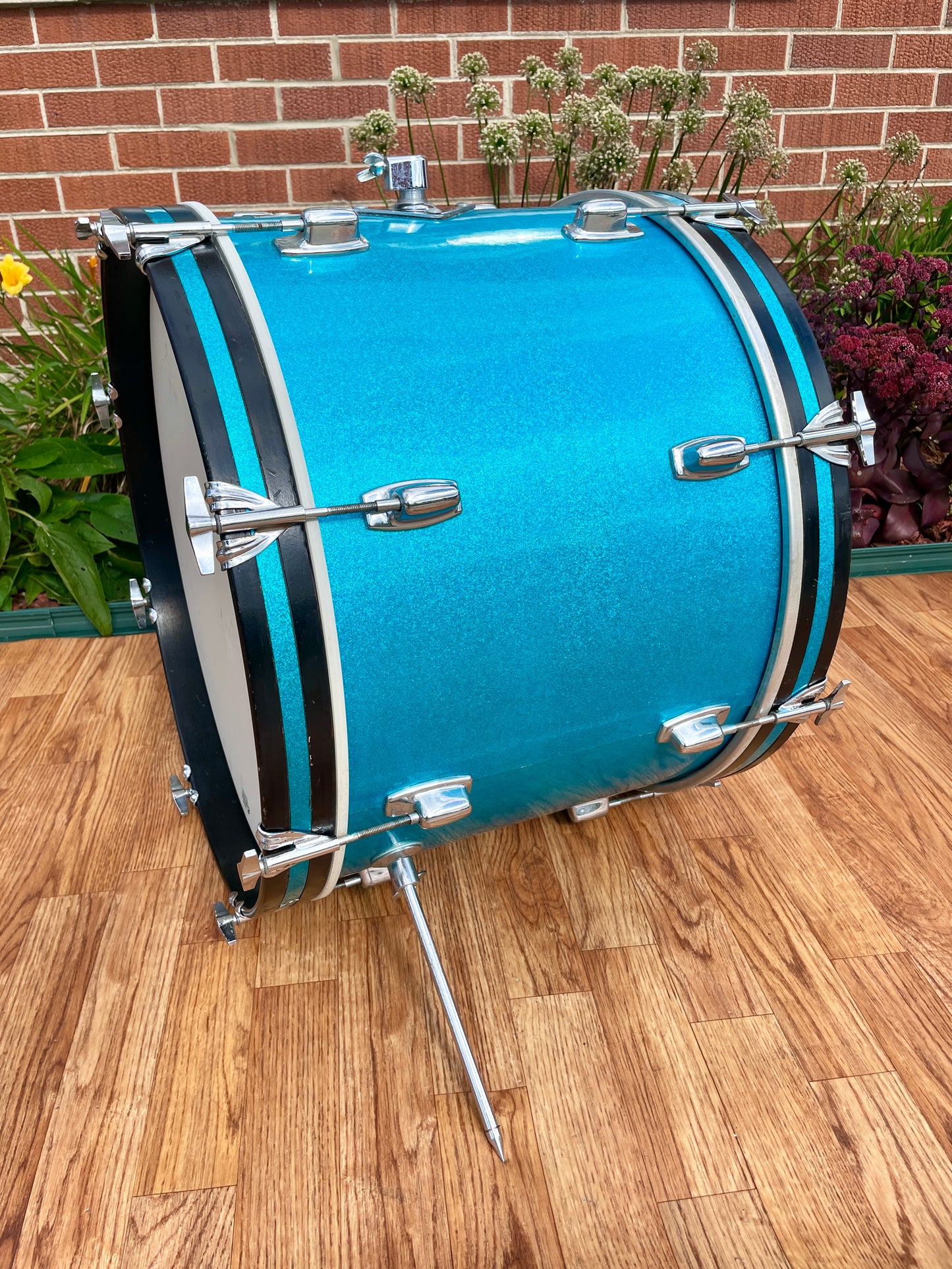 1970s Ludwig Standard 14x20 Bass Drum Blue Mist