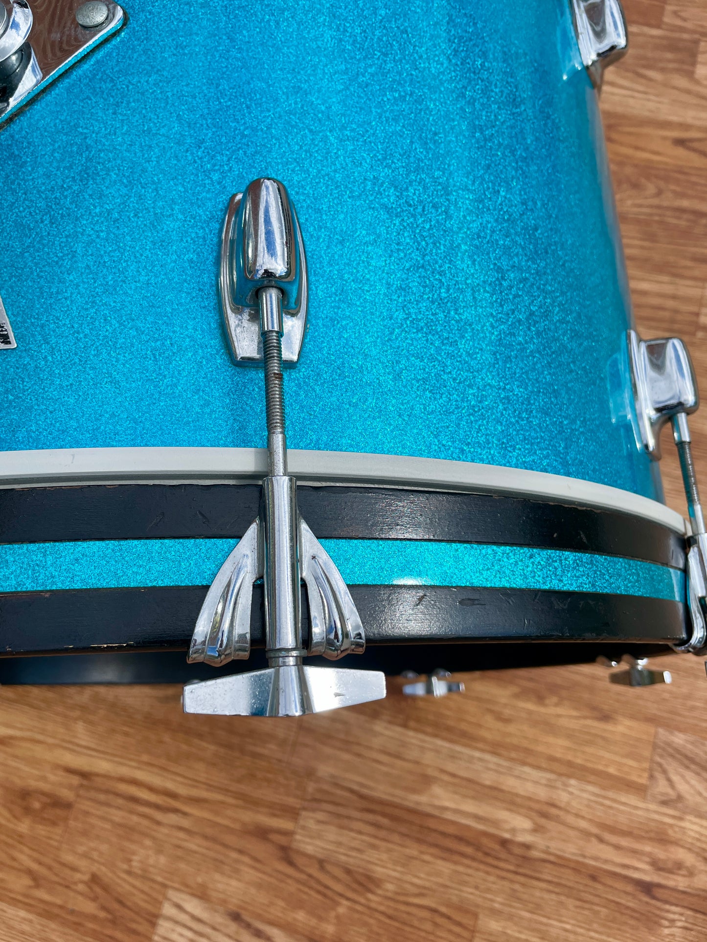 1970s Ludwig Standard 14x20 Bass Drum Blue Mist