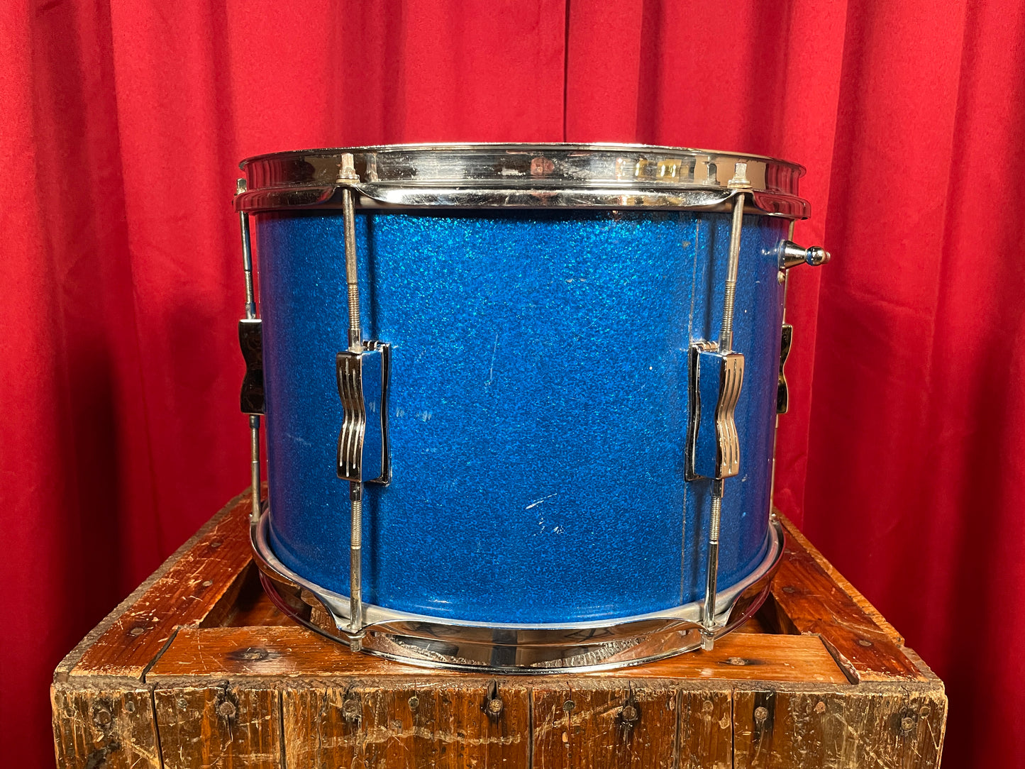 1960s Ludwig 9x13 Club Date Tom Drum Blue Sparkle