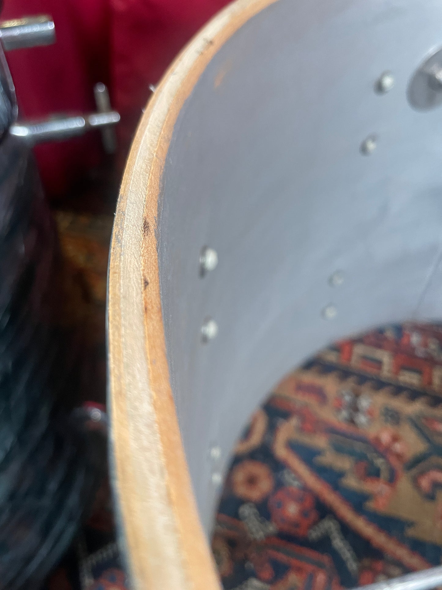 1950s Gretsch Round Badge Bop Outfit Drum Set Midnight Blue Pearl 20/13/16 3 Ply