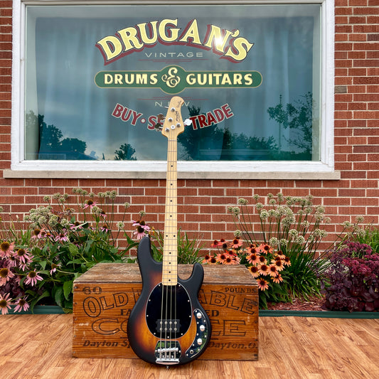 Sterling By Music Man StingRay RAY4 Bass Guitar Vintage Sunburst Satin w/ Case