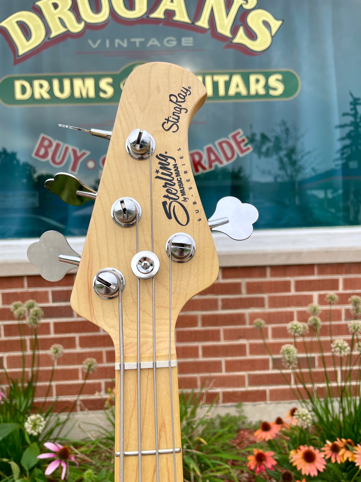 Sterling By Music Man StingRay RAY4 Bass Guitar Vintage Sunburst Satin w/ Case