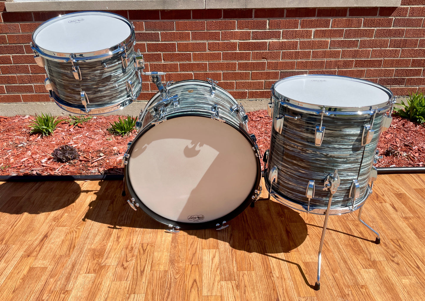 1965 Ludwig Downbeat Drum Set Oyster Blue Pearl 20/12/14 COB