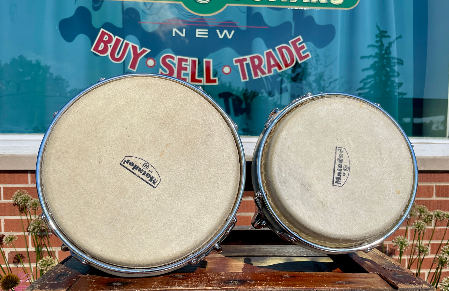 Matador by LP Wood Bongos Dark Brown Latin Percussion