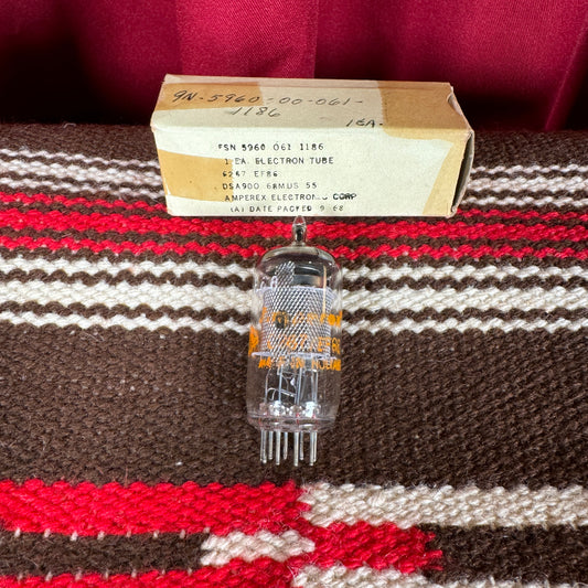 Vintage Amperex EF86 / 6267 Amplifier Preamp Tube Mesh Plate #177