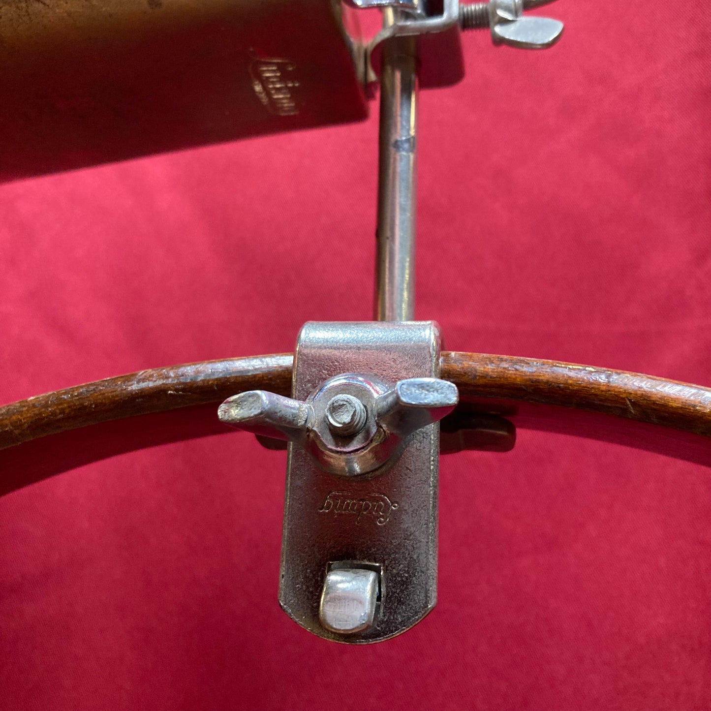 1960s Ludwig 5" Golden Tone No. 129 Cow Bell w/ Cowbell Holder No. 133 Script Logo