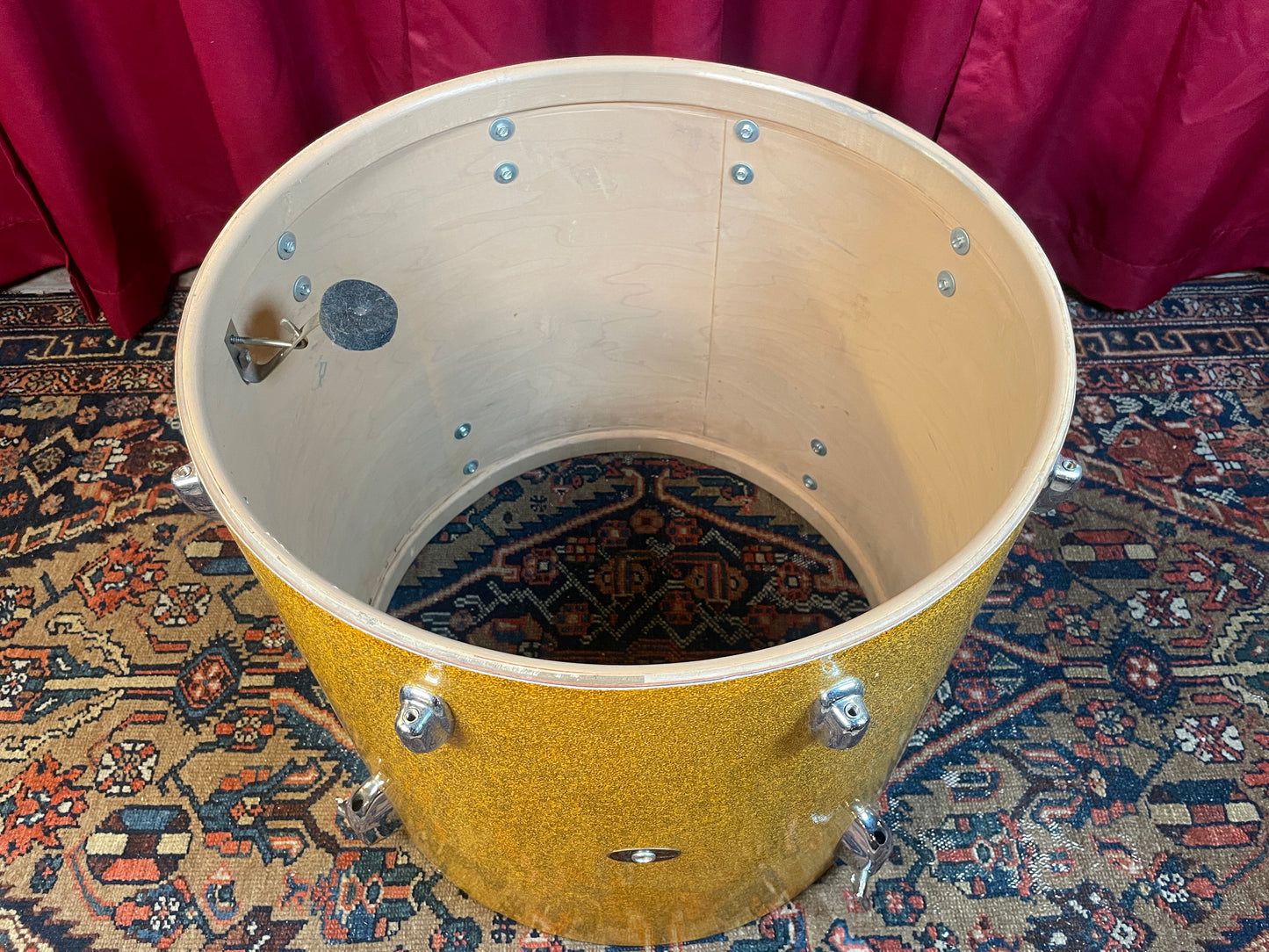 1960s Slingerland 18x20 Concert Floor Tom Gold Sparkle
