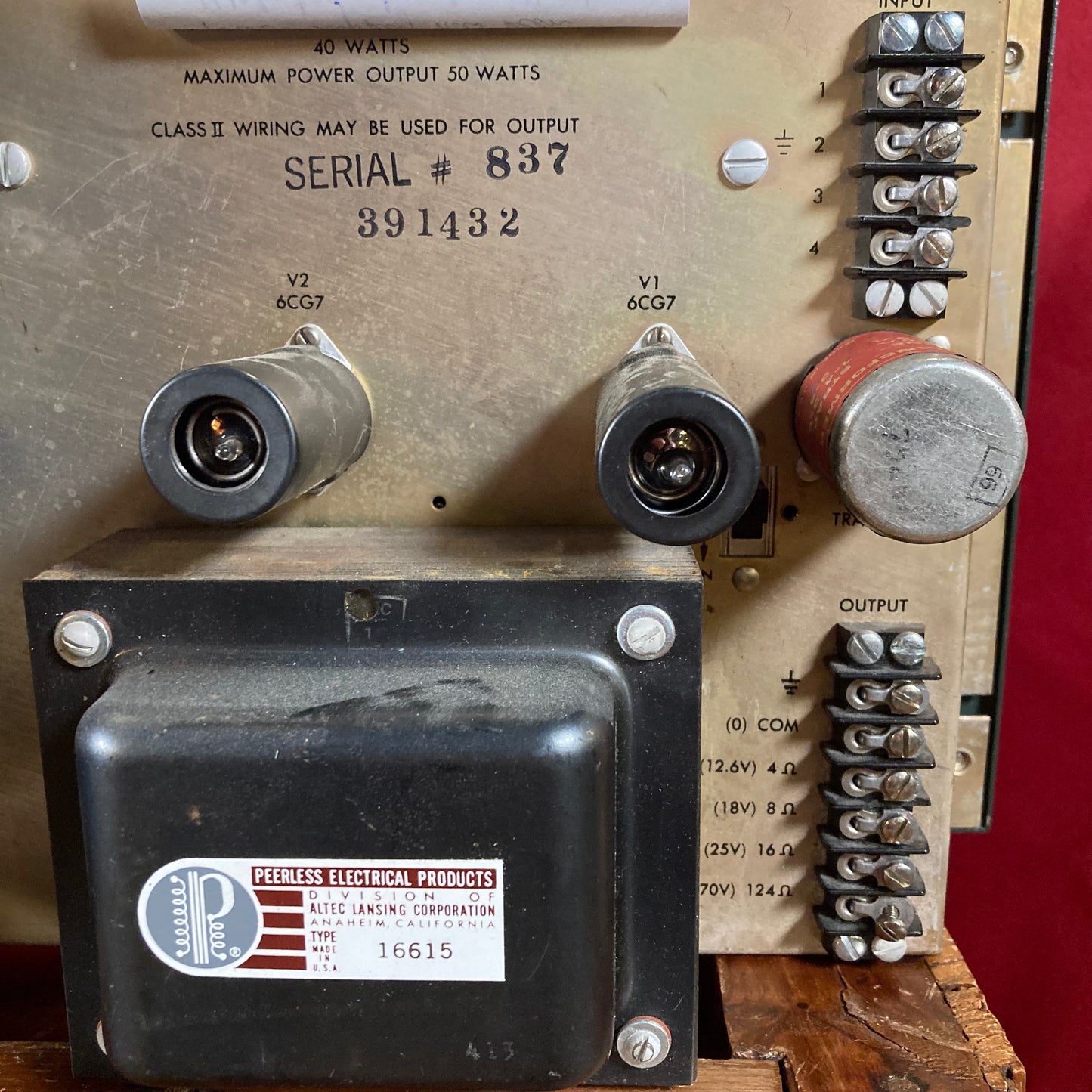 Vintage Altec Lansing 128B Thermeguard Mono Tube Power Amplifier