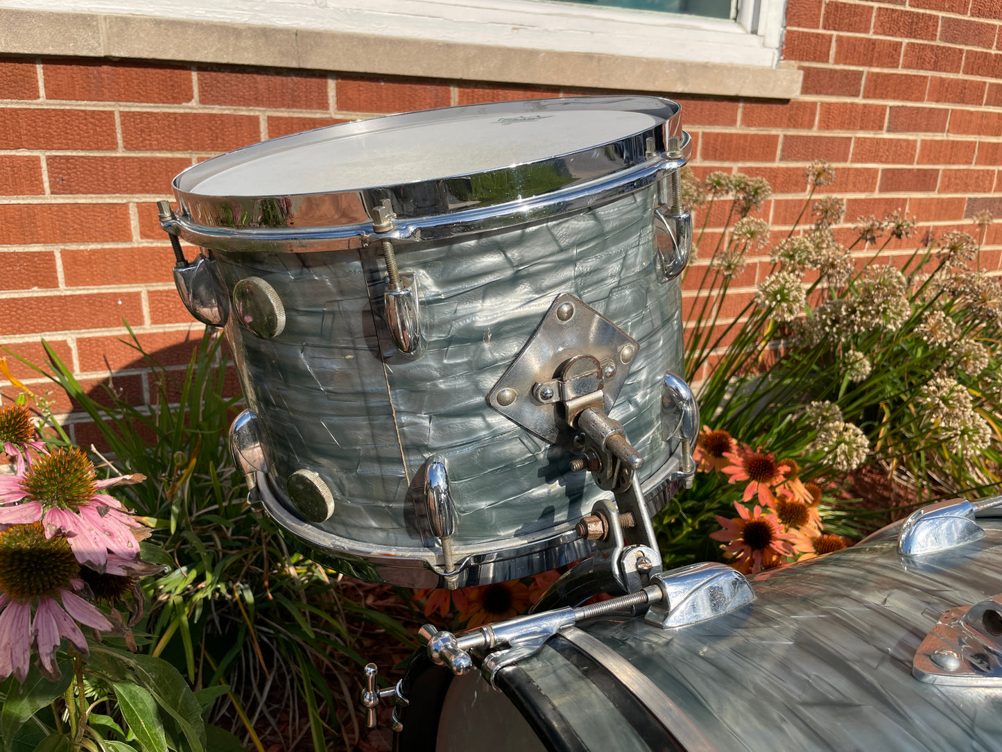1950s Gretsch Round Badge Bop Outfit Drum Set Midnight Blue Pearl 20/13/16 3 Ply