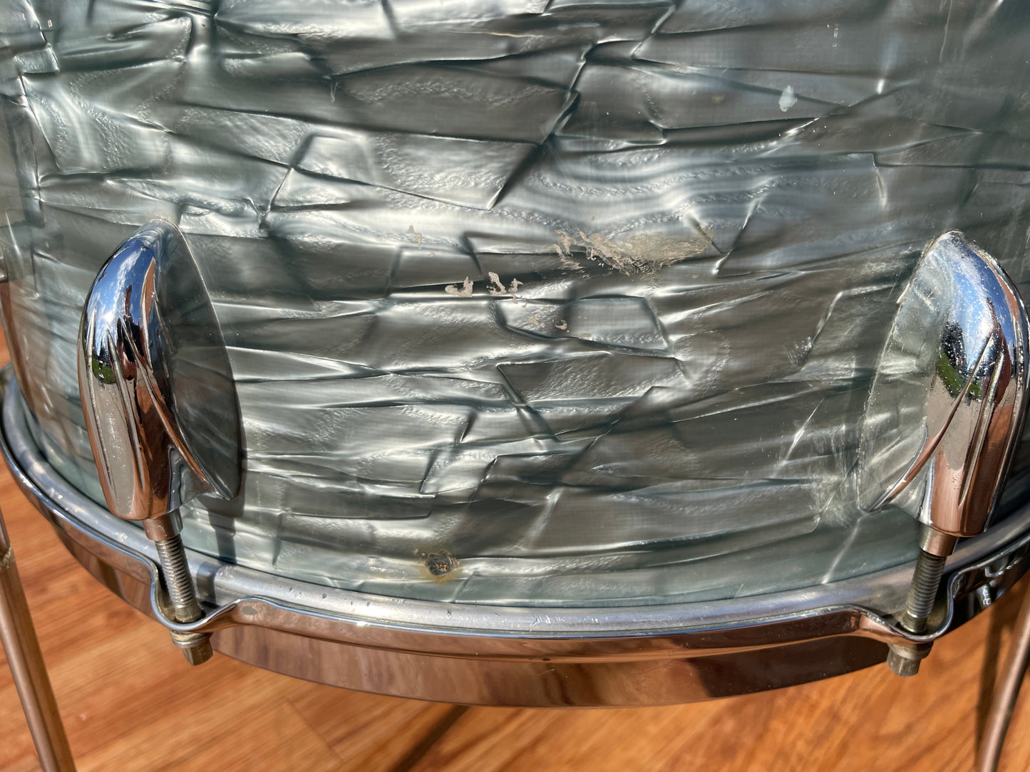 1950s Gretsch Round Badge Bop Outfit Drum Set Midnight Blue Pearl 20/13/16 3 Ply