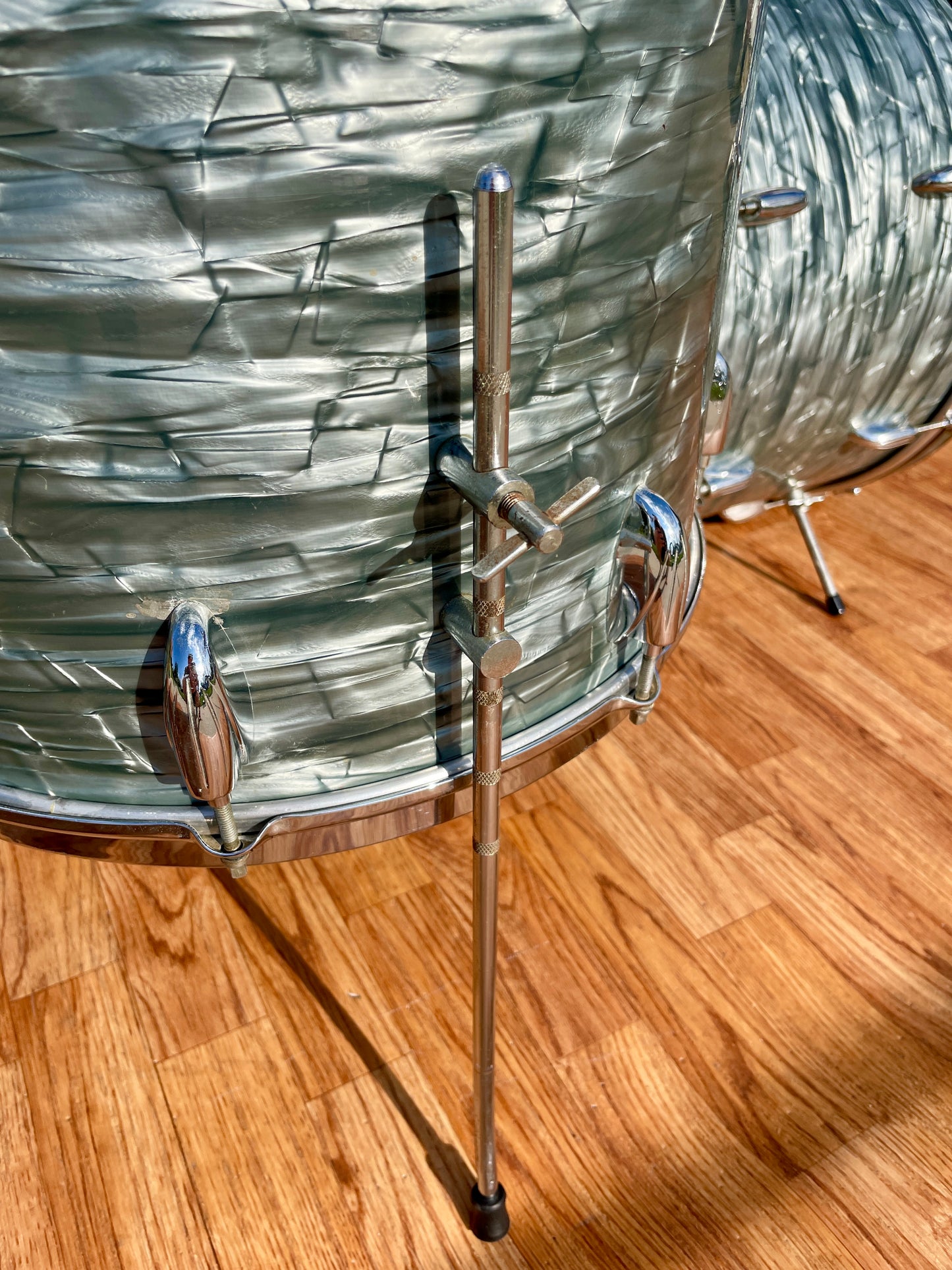 1950s Gretsch Round Badge Bop Outfit Drum Set Midnight Blue Pearl 20/13/16 3 Ply