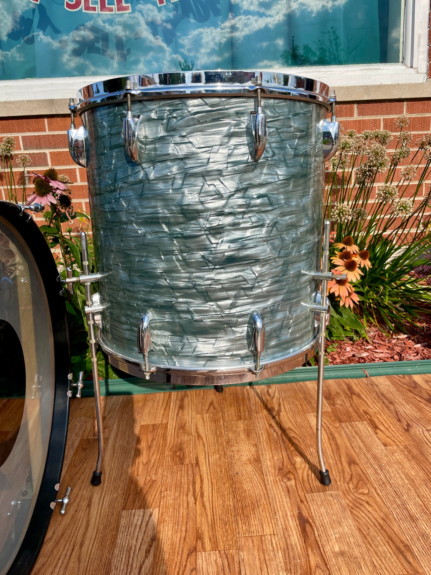 1950s Gretsch Round Badge Bop Outfit Drum Set Midnight Blue Pearl 20/13/16 3 Ply