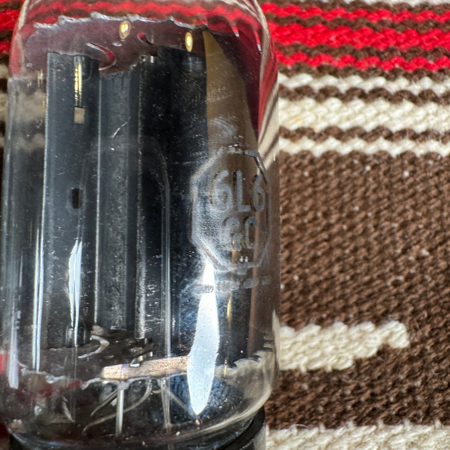 Vintage NOS RCA 6L6GC Amplifier Power Tubes Duet Black Plate Pair 6L6 #186