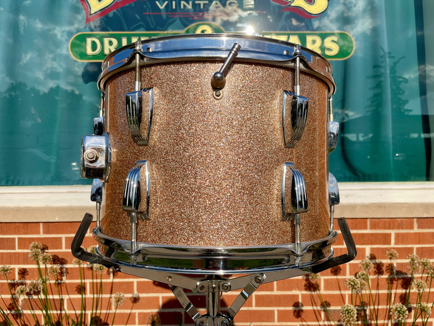 1960s Ludwig 9x13 Super Classic Tom Drum Single Champagne Sparkle