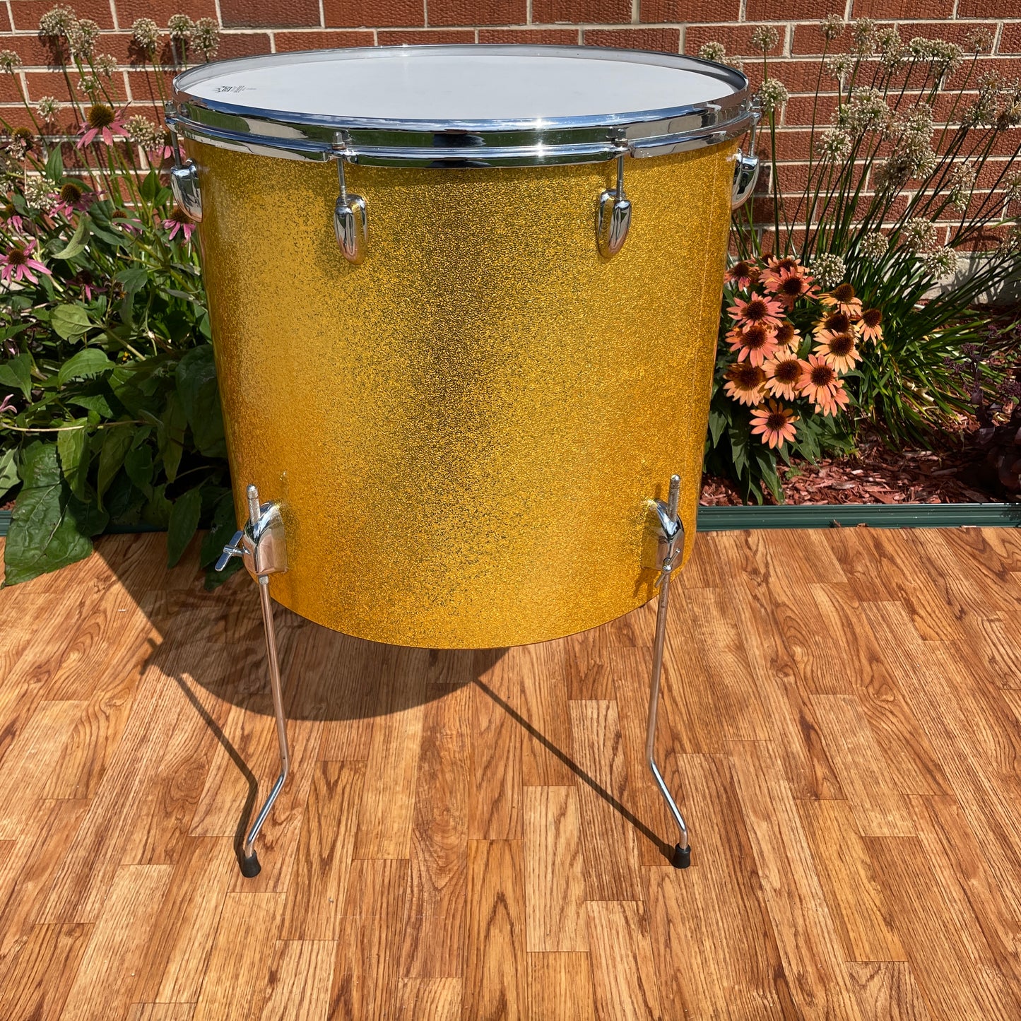1960s Slingerland 18x20 Concert Floor Tom Gold Sparkle