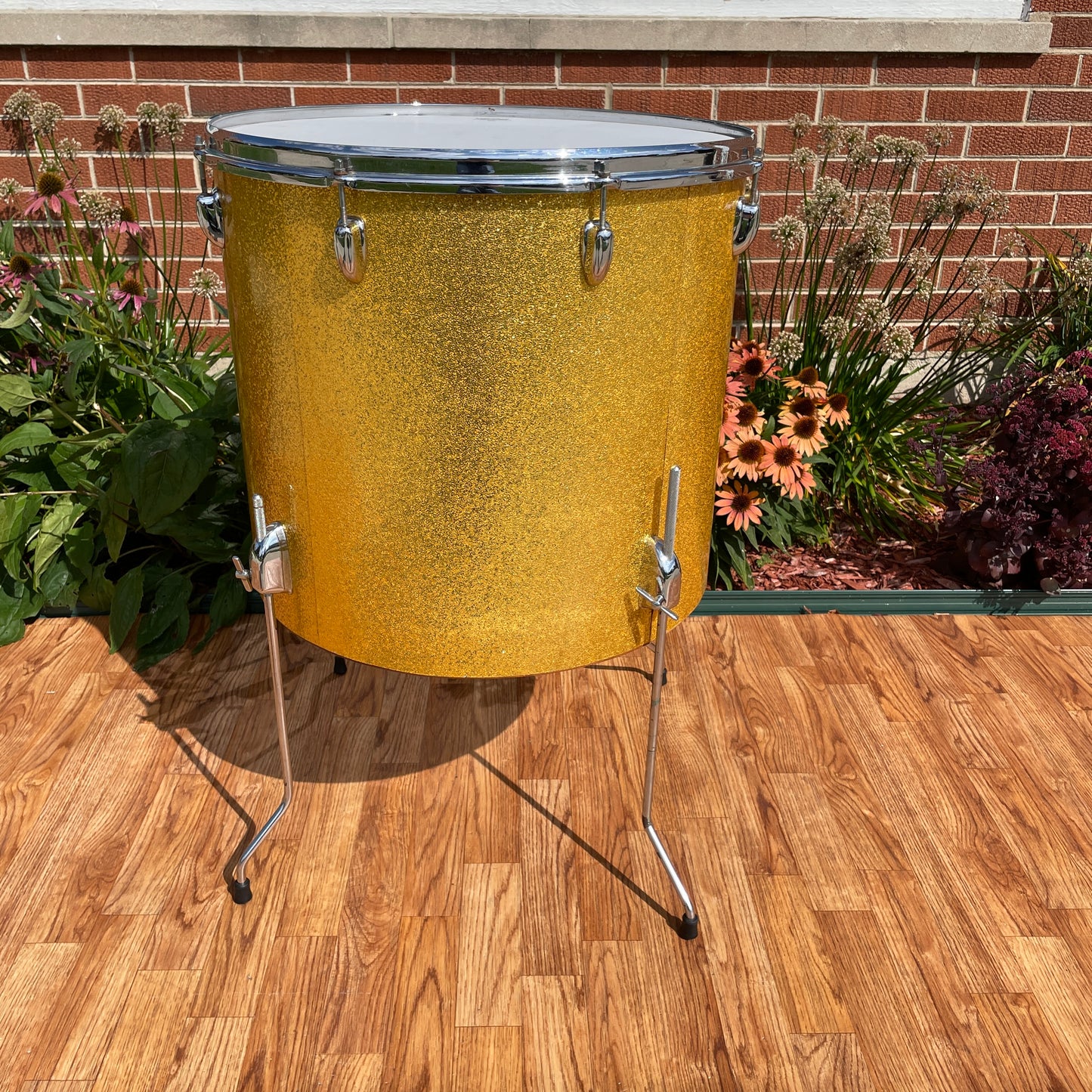 1960s Slingerland 18x20 Concert Floor Tom Gold Sparkle