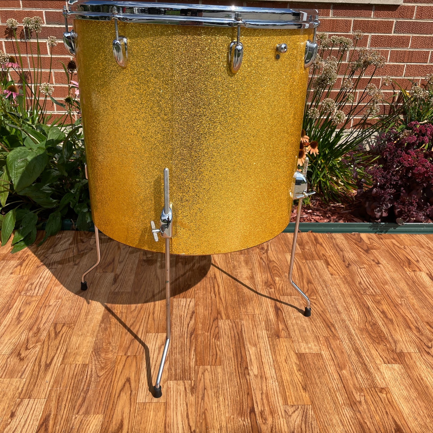 1960s Slingerland 18x20 Concert Floor Tom Gold Sparkle